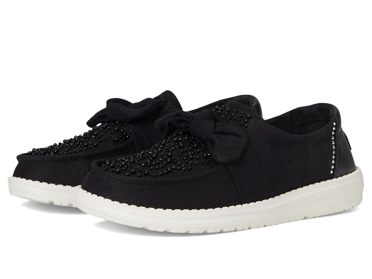 ハンドメイドともつ Amazon.com | HEYDUDE Women's Wendy Bow Embellishment Black